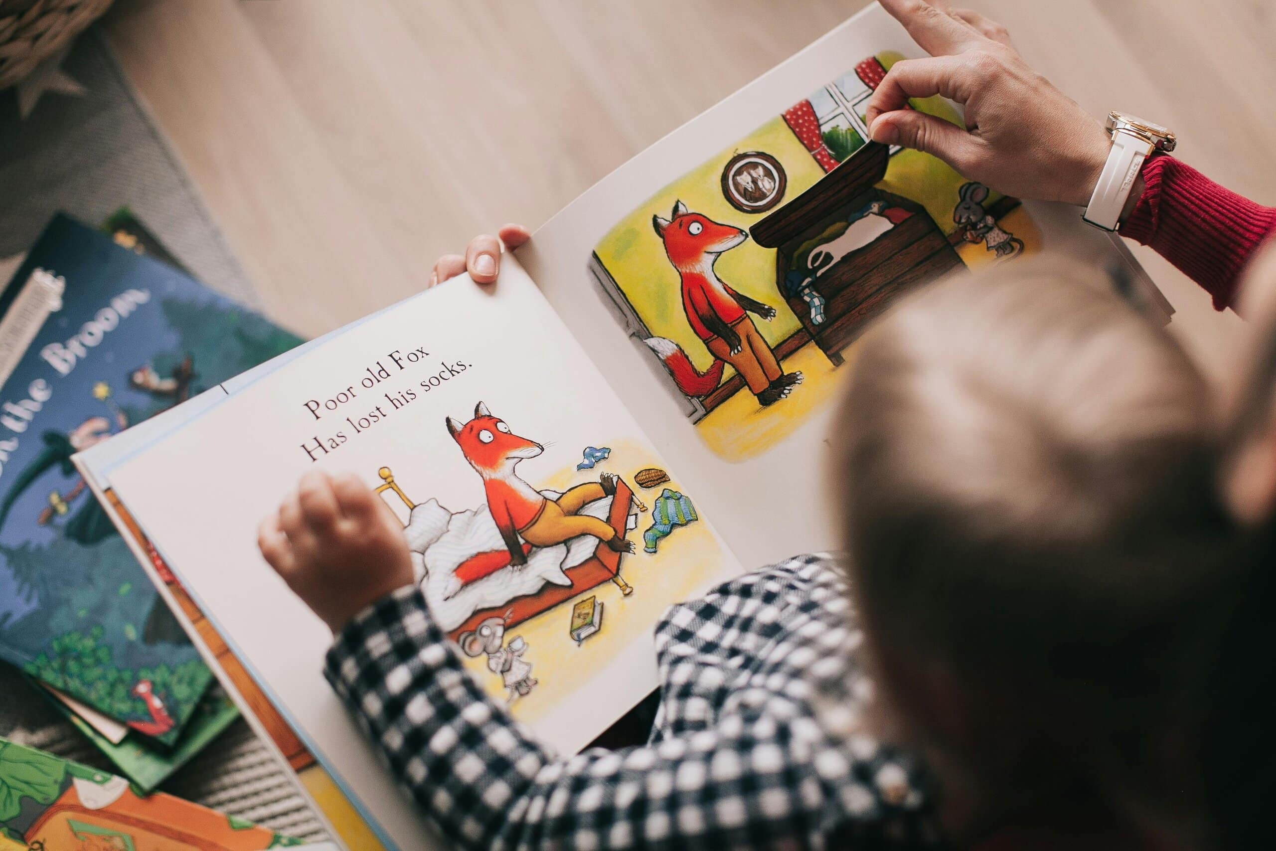Child reading a story