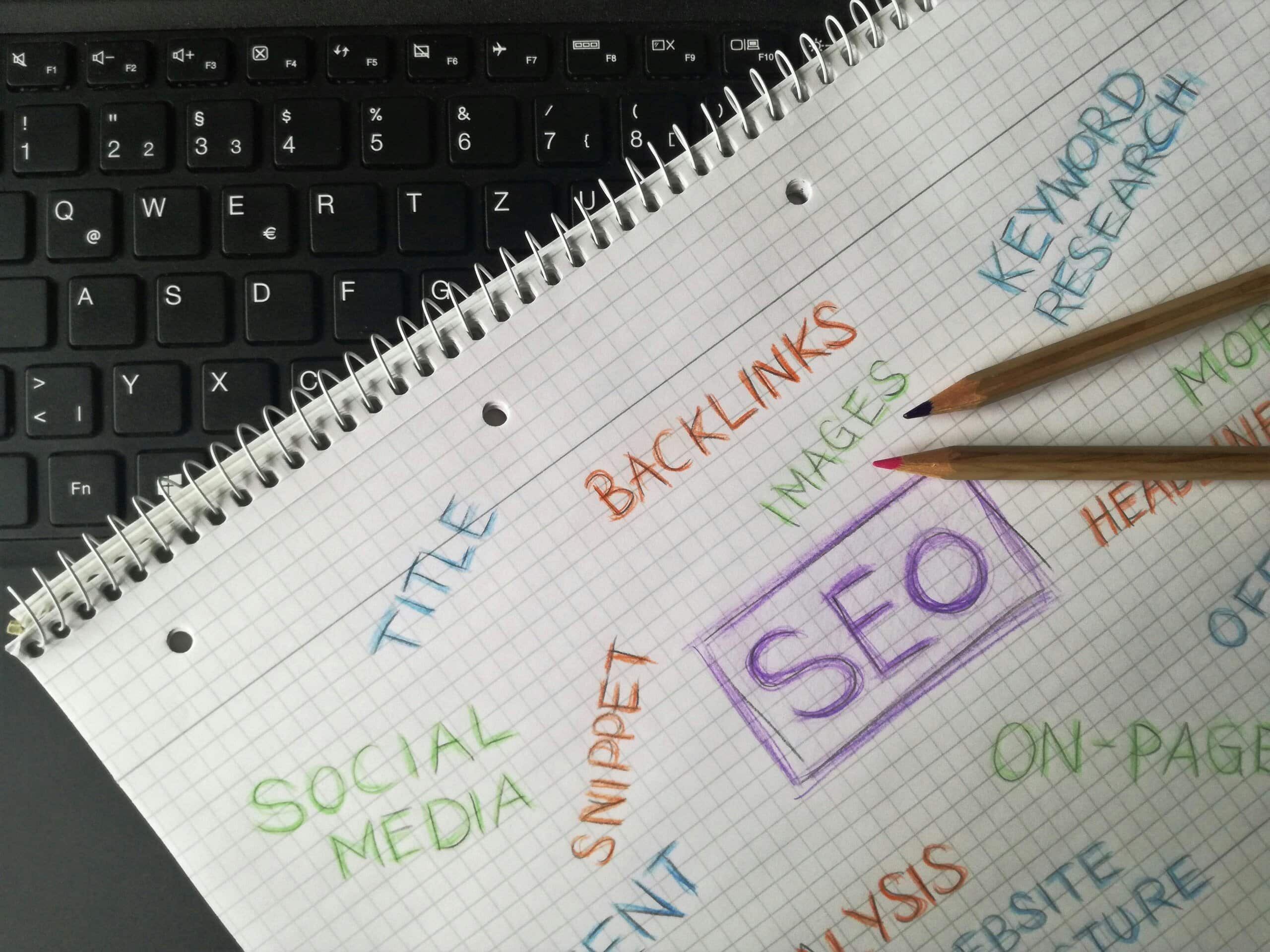 Paper with SEO written on it